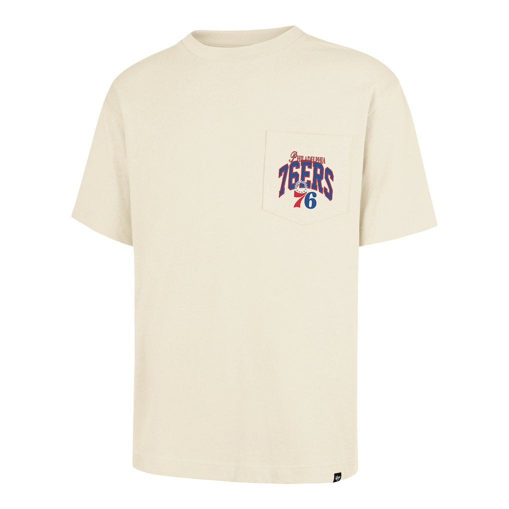 Philadelphia 76ers '47 Unisex Crossover Collection Foundation Pocket T-Shirt Cream
