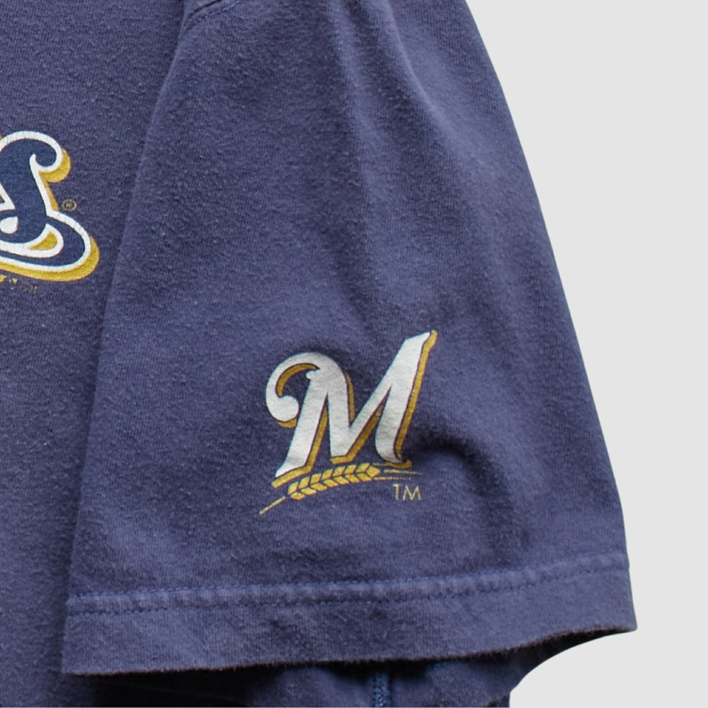 Milwaukee Brewers Nike 2004 T-Shirt - Navy - S By Fanatics Real Vintage T-shirts
