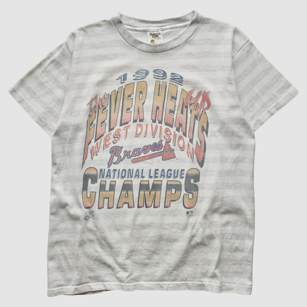 Atlanta Braves 1992 T-Shirt - Gray - S By Fanatics Real Vintage T-shirts