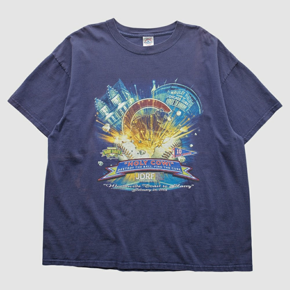 Chicago Cubs 2004 T-Shirt - Navy - 2XL By Fanatics Real Vintage T-shirts