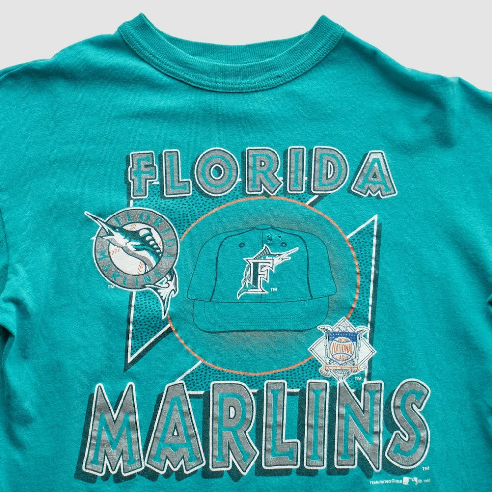 Miami Marlins Team Rated 1993 T-Shirt - Teal - XS By Fanatics Real Vintage T-shirts