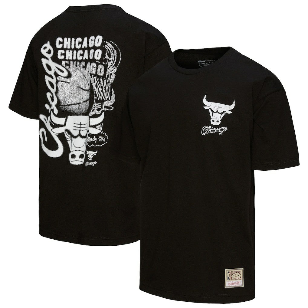 Chicago Bulls Hardwood Classics Overlap T-Shirt Black