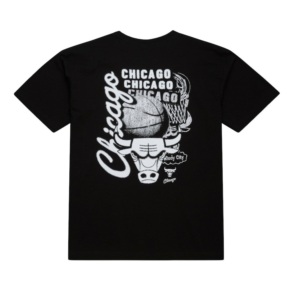 Chicago Bulls Hardwood Classics Overlap T-Shirt Black