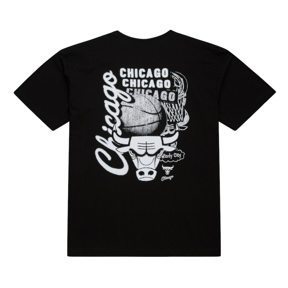 Chicago Bulls Hardwood Classics Overlap T-Shirt Black