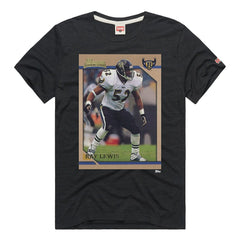 Ray Lewis Baltimore Ravens Homage Unisex NFL Topps Trading Card Tri-Blend T-Shirt Charcoal