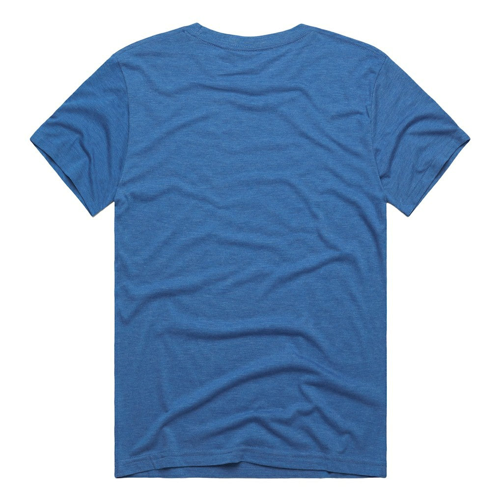 Eric Dickerson Los Angeles Rams Homage Unisex NFL Topps Trading Card Tri-Blend T-Shirt Royal