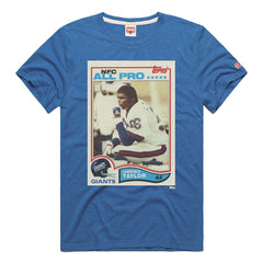 Lawrence Taylor New York Giants Homage Unisex NFL Topps Trading Card Tri-Blend T-Shirt Royal