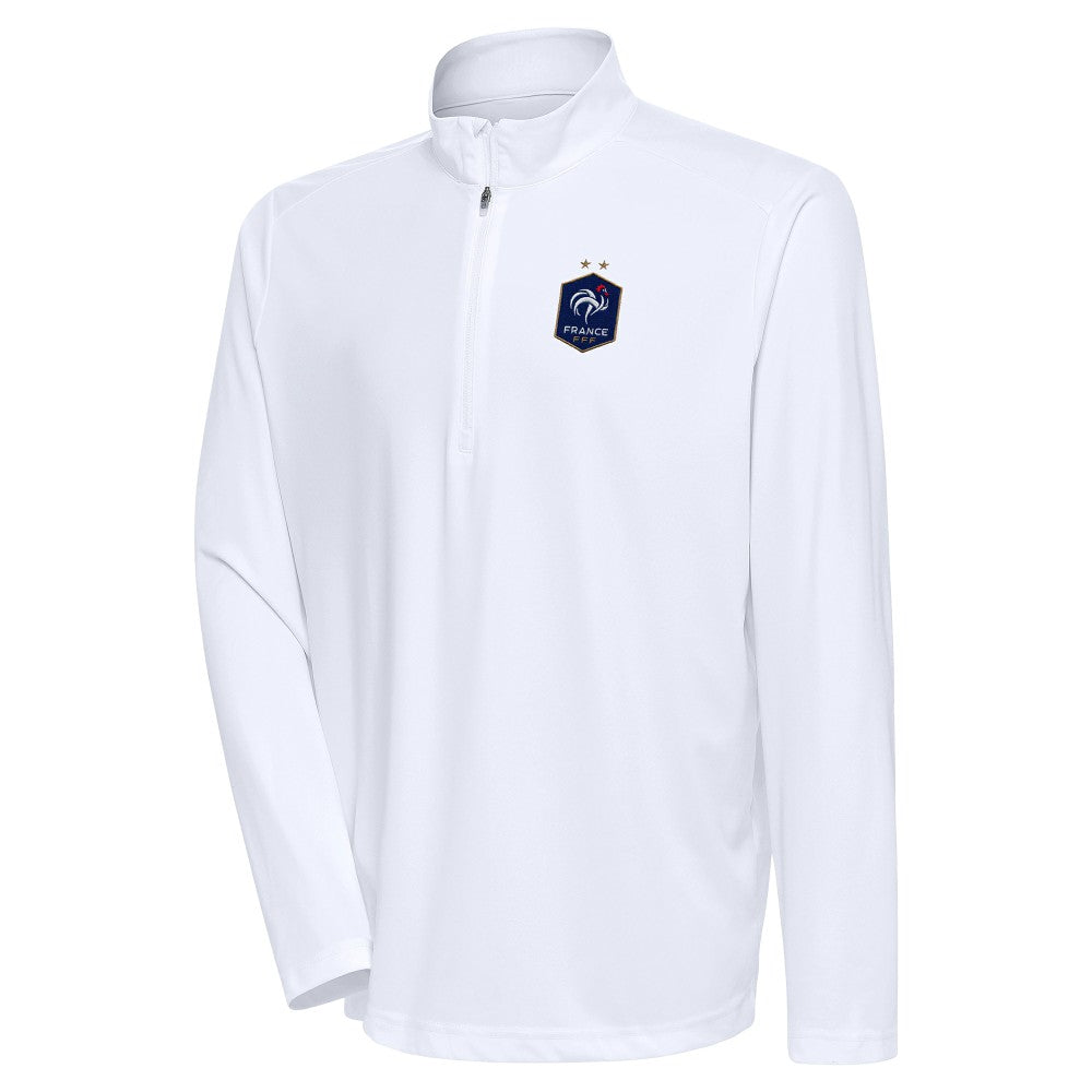 France National Team Antigua Statement Quarter-Zip Pullover White