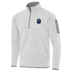 France National Team Antigua Elevate Quarter-Zip Pullover Heather Gray