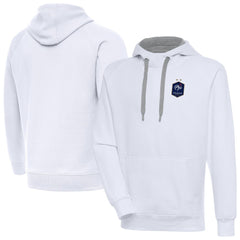 France National Team Antigua Takeover Pullover Hoodie White