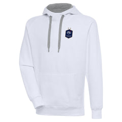 France National Team Antigua Takeover Pullover Hoodie White