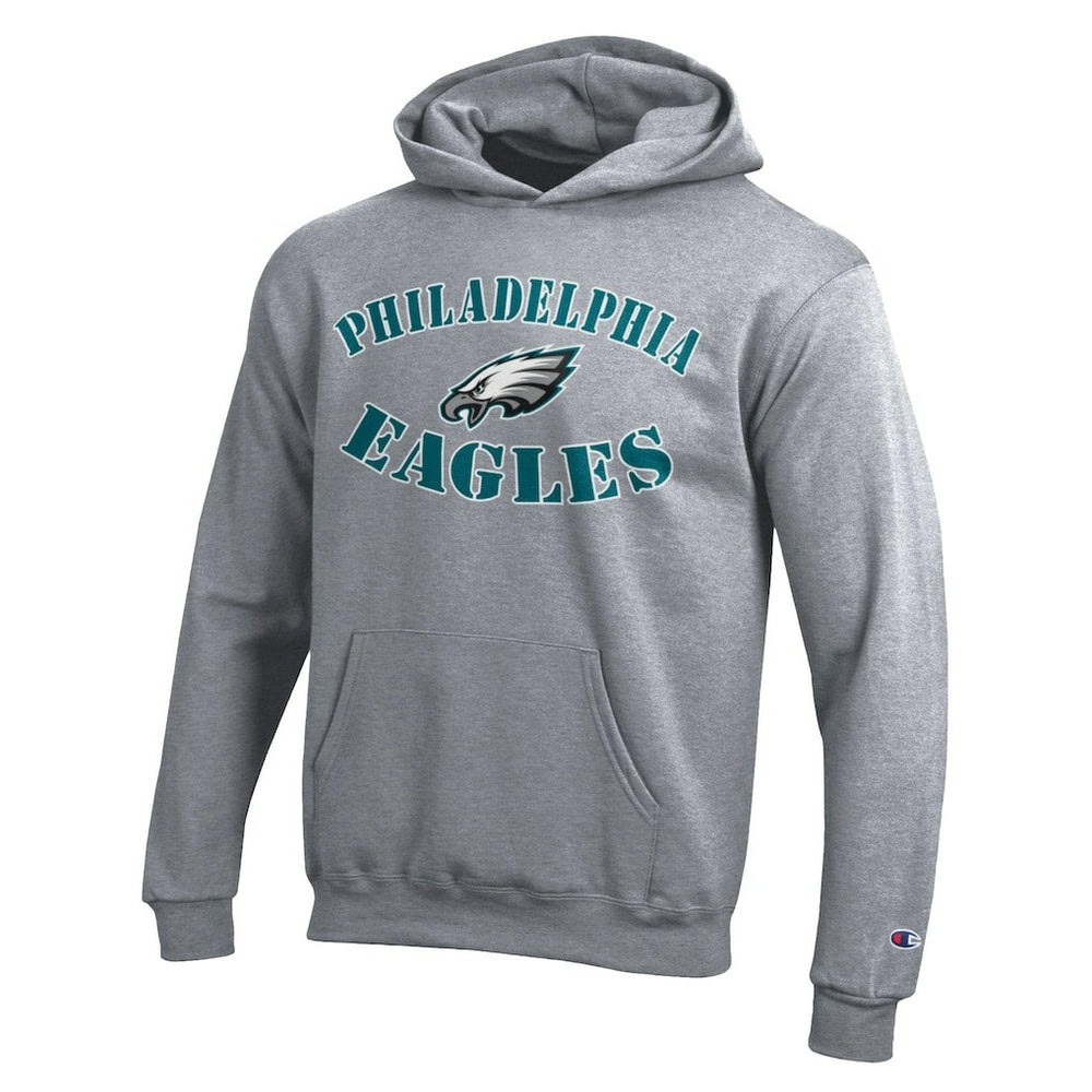 Philadelphia Eagles Champion Youth Powerblend Fleece Hoodie Gray