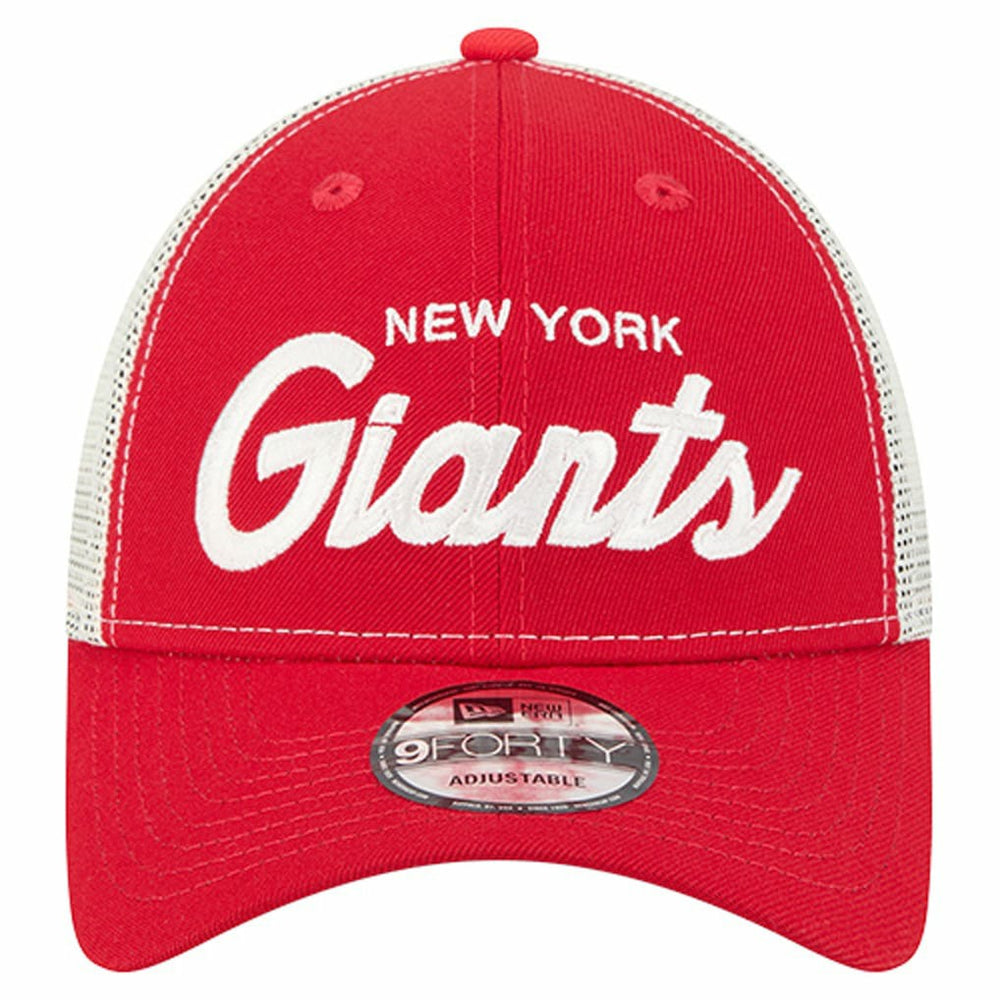 New York Giants New Era Apple Trucker 9FORTY Adjustable Hat Red