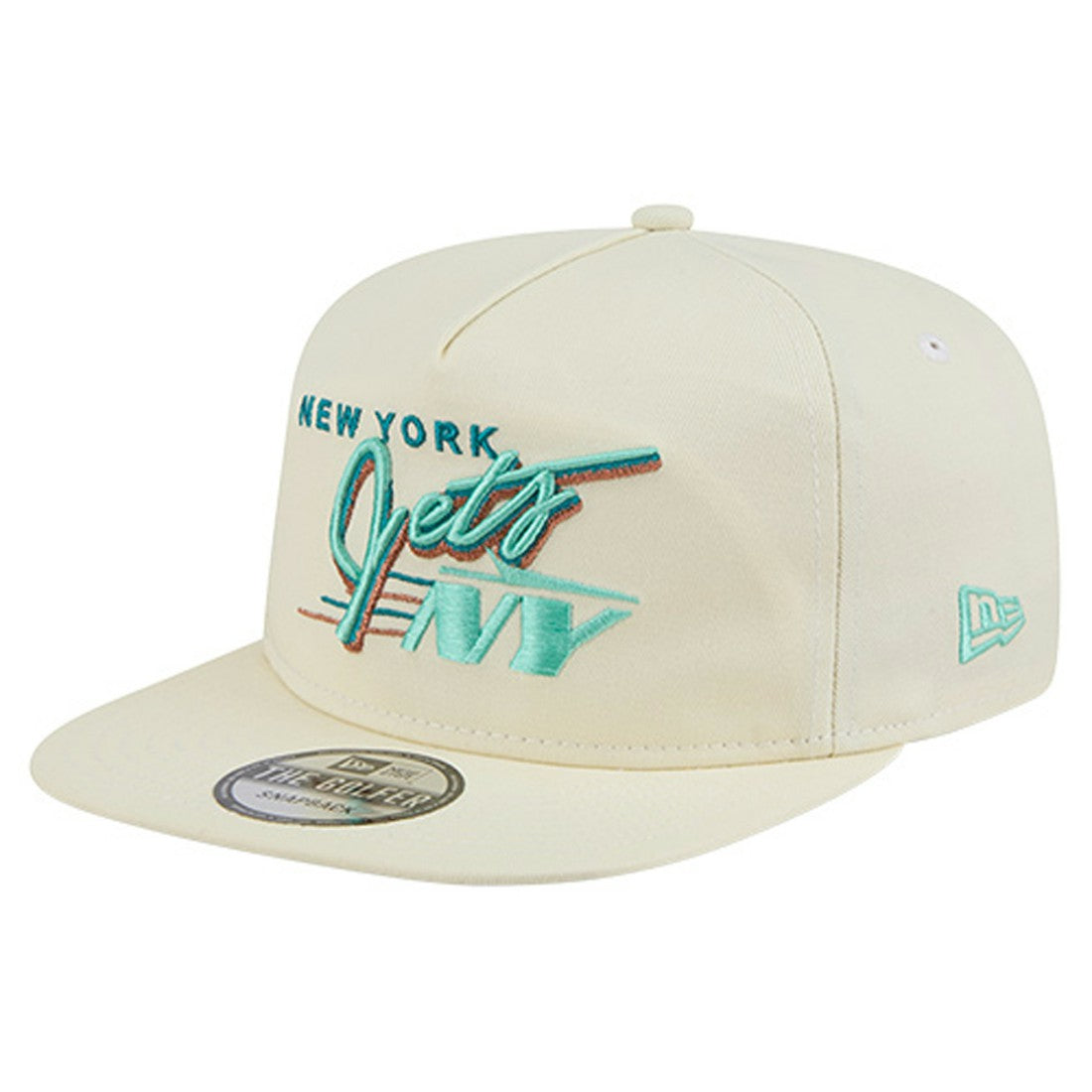 New York Jets New Era Liberty Golfer Adjustable Hat Cream