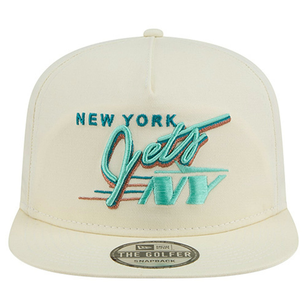 New York Jets New Era Liberty Golfer Adjustable Hat Cream