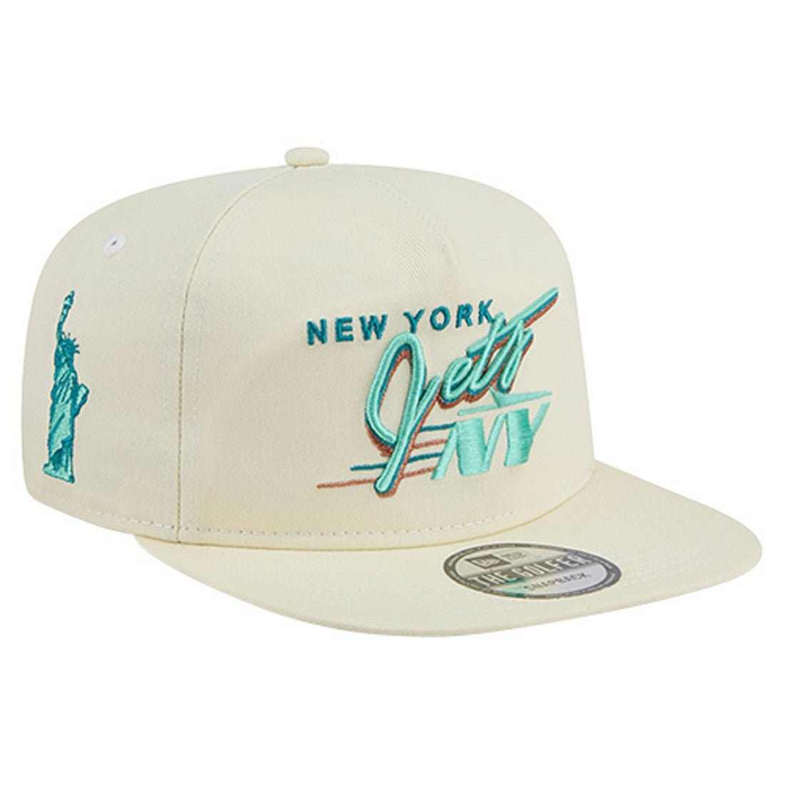 New York Jets New Era Liberty Golfer Adjustable Hat Cream