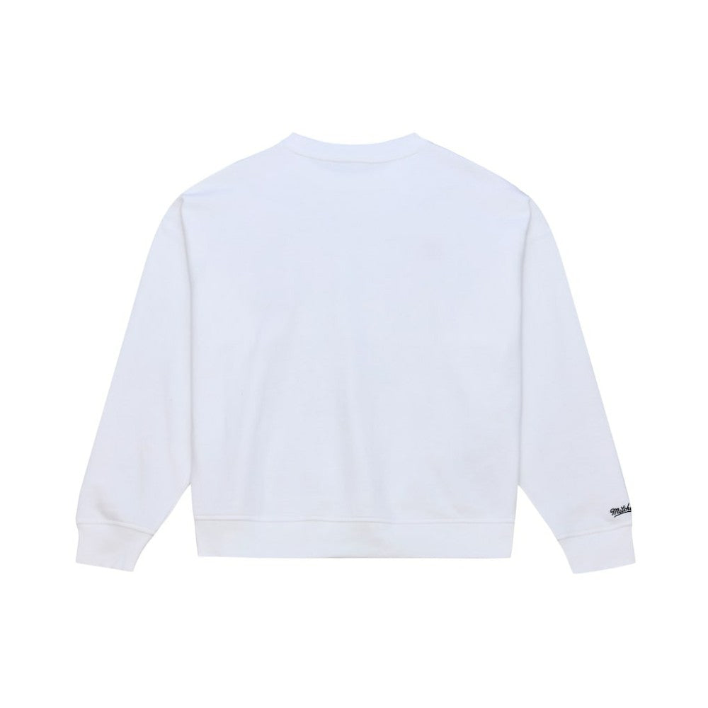 Atlanta Braves Mitchell & Ness Women's Oversized Cooperstown Sweatshirt - White Sweatshirts