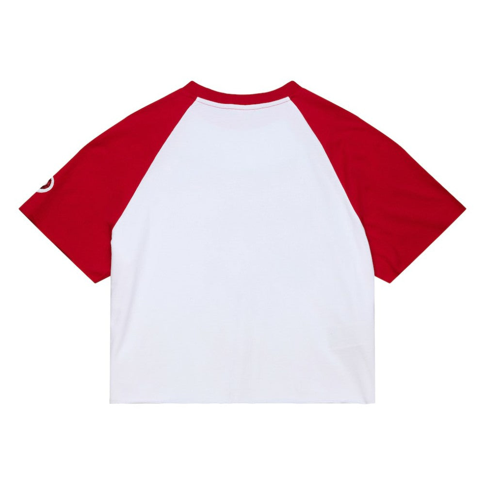 Philadelphia Phillies Mitchell & Ness Women's Cropped Raglan Boxy T-Shirt - White T-shirts