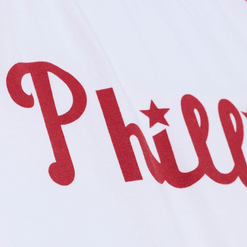 Philadelphia Phillies Mitchell & Ness Women's Cropped Raglan Boxy T-Shirt - White T-shirts