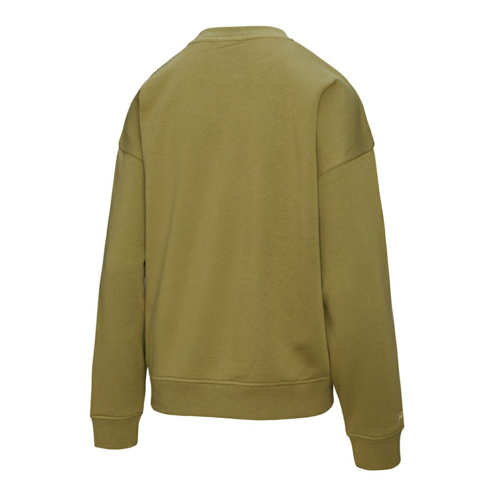 Atlanta Braves Mitchell & Ness Women's Oversized Crewneck Sweatshirt - Olive Sweatshirts