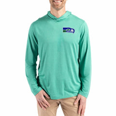Seattle Seahawks Cutter & Buck Coastline Epic Comfort Eco Recycled Long Sleeve Hoodie T-Shirt Kelly Green