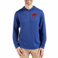 Buffalo Bills Cutter & Buck Coastline Epic Comfort Eco Recycled Long Sleeve Hoodie T-Shirt Blue