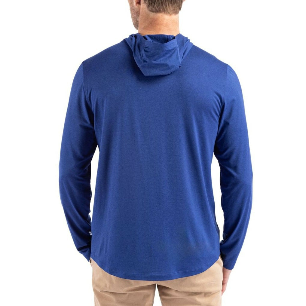 Buffalo Bills Cutter & Buck Coastline Epic Comfort Eco Recycled Long Sleeve Hoodie T-Shirt Blue