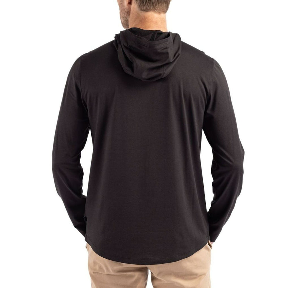 Baltimore Ravens Cutter & Buck Coastline Epic Comfort Eco Recycled Long Sleeve Hoodie T-Shirt Black