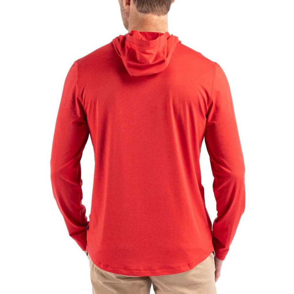 Buffalo Bills Cutter & Buck Americana Coastline Epic Comfort Eco Recycled Long Sleeve Hoodie T-Shirt Red