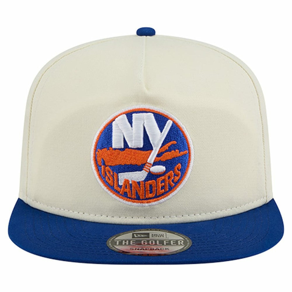 NHL New York Islanders New Era Golfer Adjustable Hat - Cream
