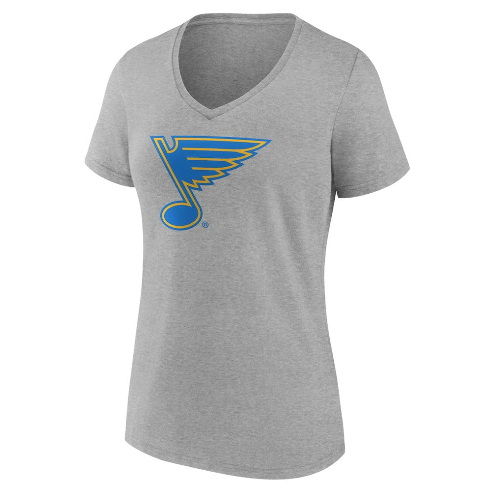 NHL St. Louis Blues Women's Essential V-Neck T-Shirt - Gray