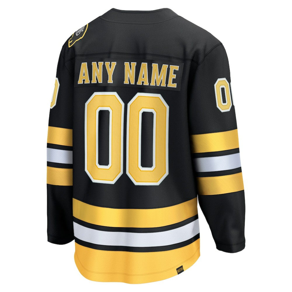 NHL,Custom Boston Bruins Fanatics Home Breakaway Custom Jersey - Black