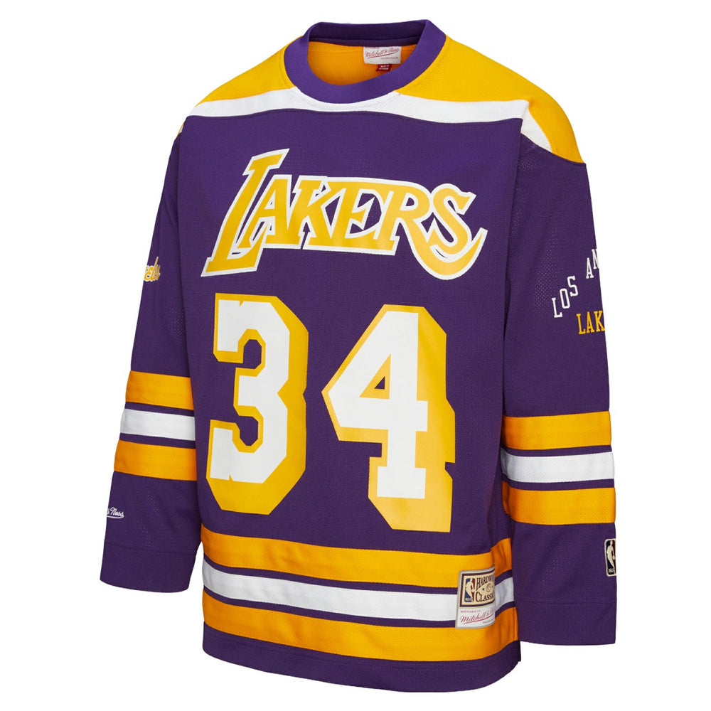 Shaquille O'Neal Los Angeles Lakers Unisex Maxxed Out Fashion Hockey Jersey Purple