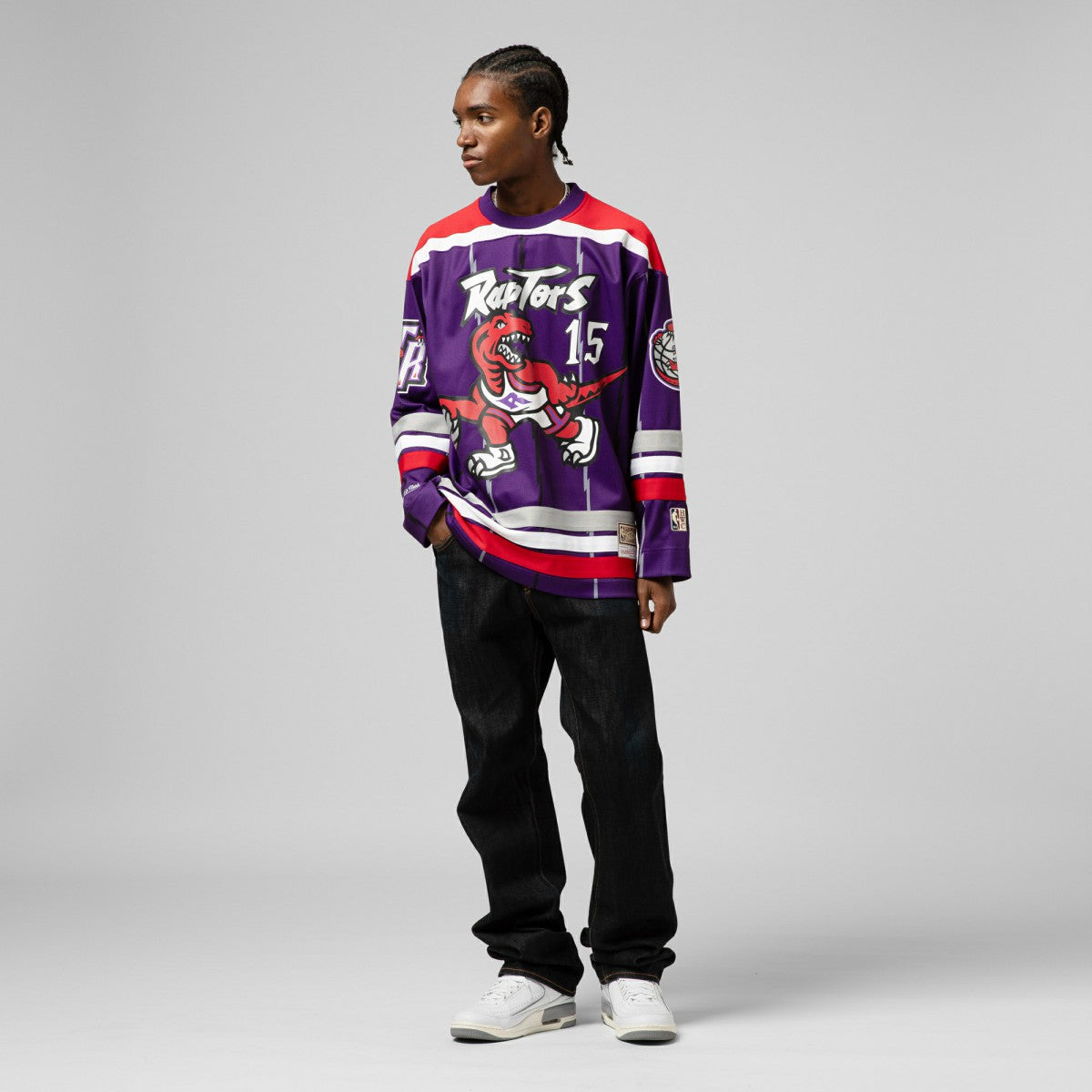 Vince Carter Toronto Raptors Unisex Maxxed Out Fashion Hockey Jersey Purple