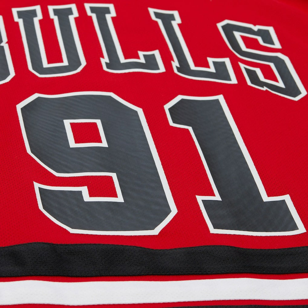 Dennis Rodman Chicago Bulls Unisex Maxxed Out Fashion Hockey Jersey Red