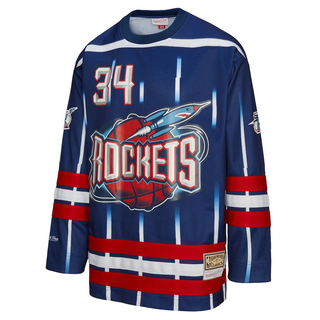 Hakeem Olajuwon Houston Rockets Unisex Maxxed Out Fashion Hockey Jersey Navy