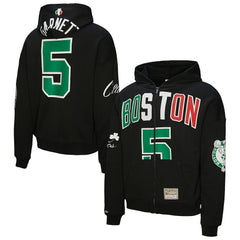 Kevin Garnett Boston Celtics Unisex Hardwood Classics Maxxed Out Full-Zip Hoodie Black