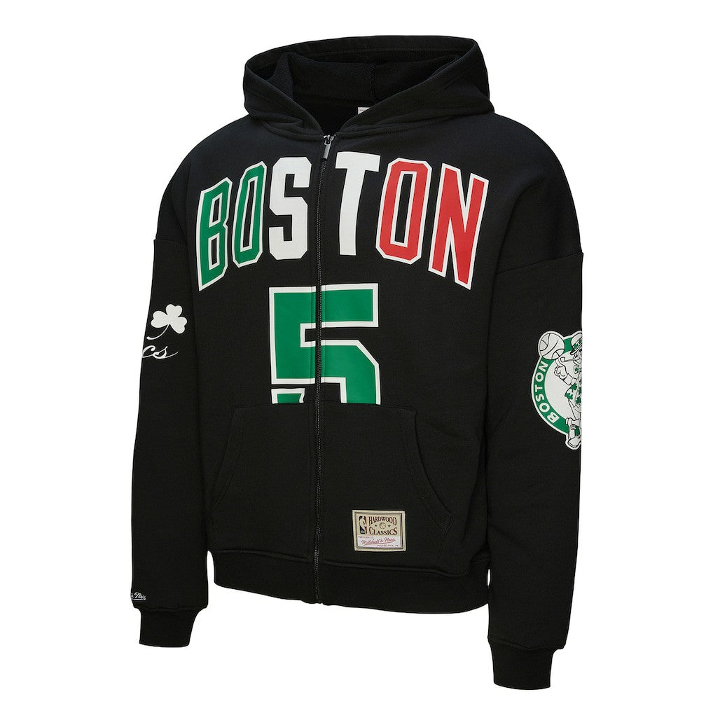 Kevin Garnett Boston Celtics Unisex Hardwood Classics Maxxed Out Full-Zip Hoodie Black