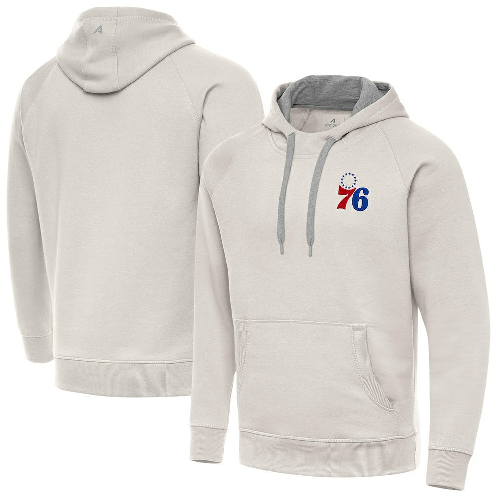Philadelphia 76ers Antigua Victory Pullover Hoodie Cream