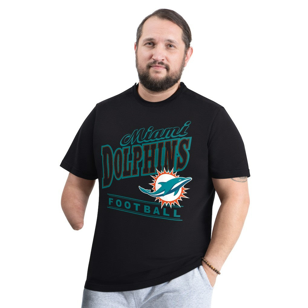 Miami Dolphins G-III Sports by Carl Banks Adaptive Headliner Graphic T-Shirt Black