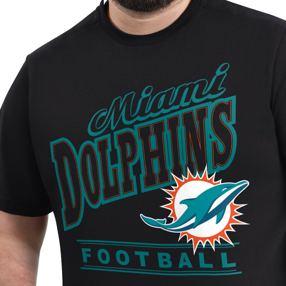 Miami Dolphins G-III Sports by Carl Banks Adaptive Headliner Graphic T-Shirt Black