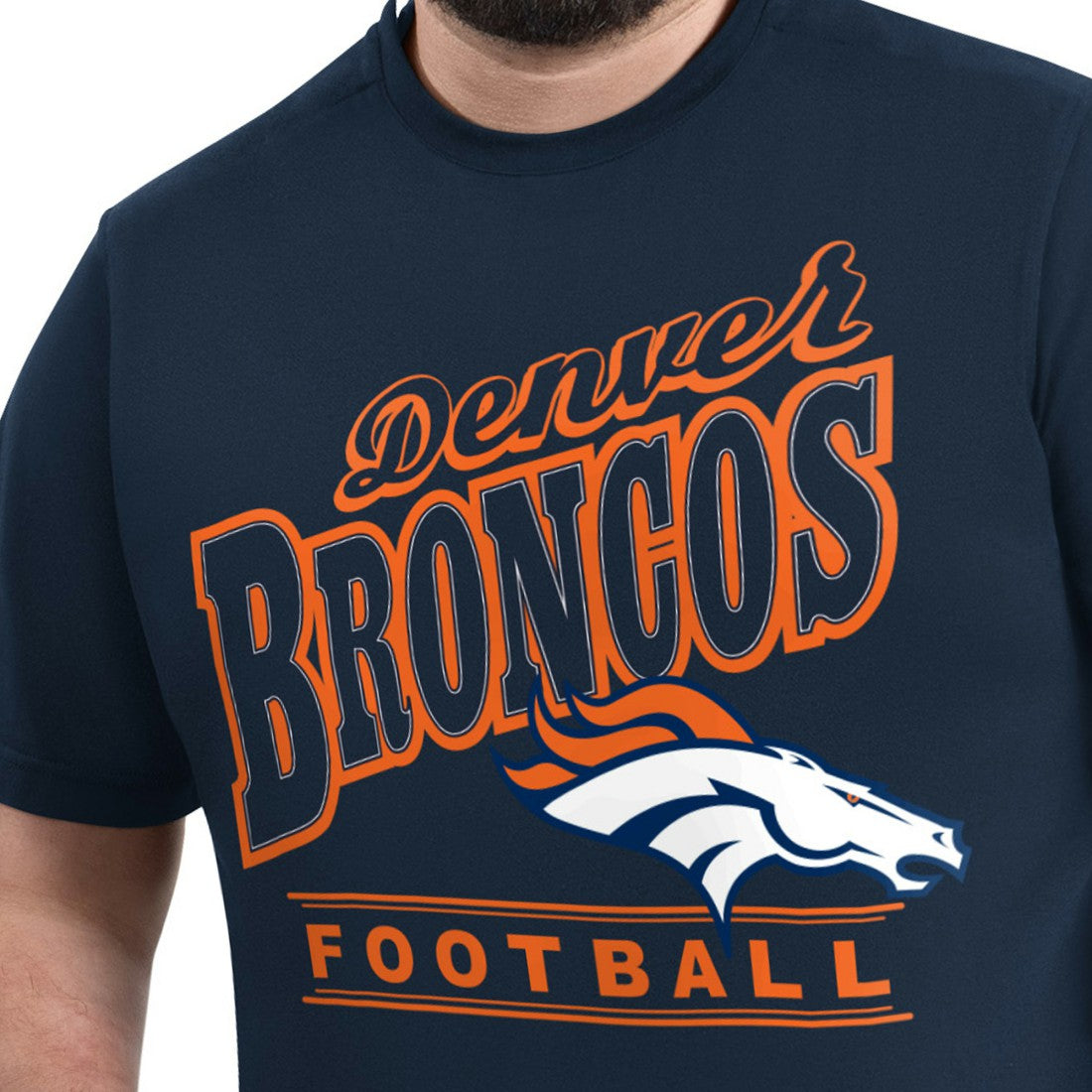 Denver Broncos G-III Sports by Carl Banks Adaptive Headliner Graphic T-Shirt Navy