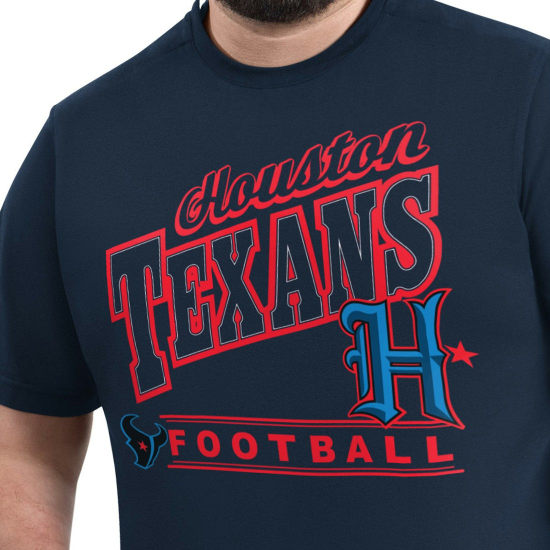 Houston Texans G-III Sports by Carl Banks Adaptive Headliner Graphic T-Shirt Navy