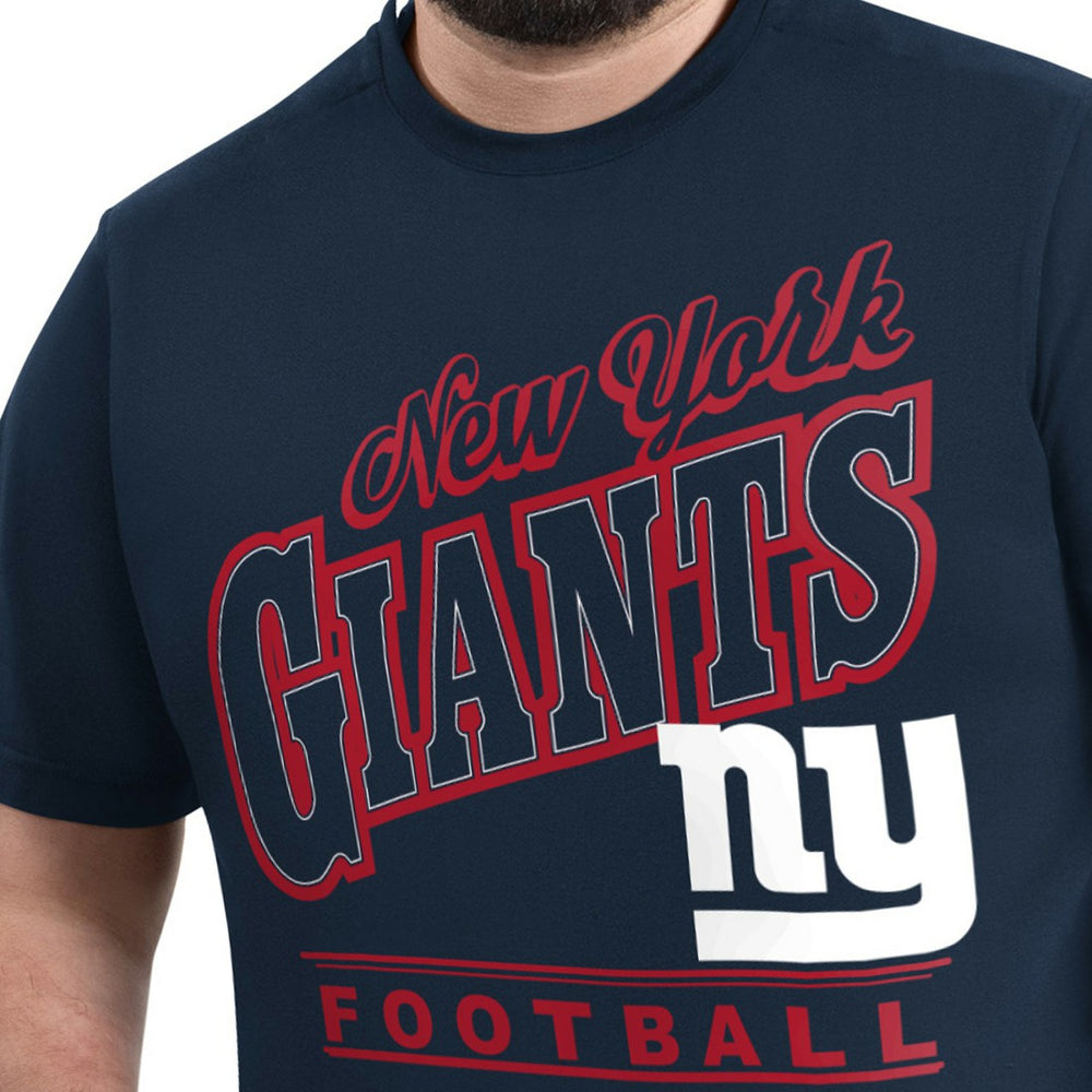 New York Giants G-III Sports by Carl Banks Adaptive Headliner Graphic T-Shirt Navy