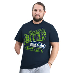 Seattle Seahawks G-III Sports by Carl Banks Adaptive Headliner Graphic T-Shirt Navy
