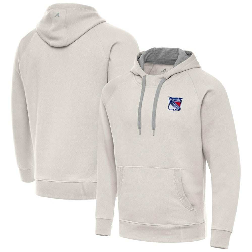 NHL New York Rangers Antigua Victory Pullover Hoodie - Cream