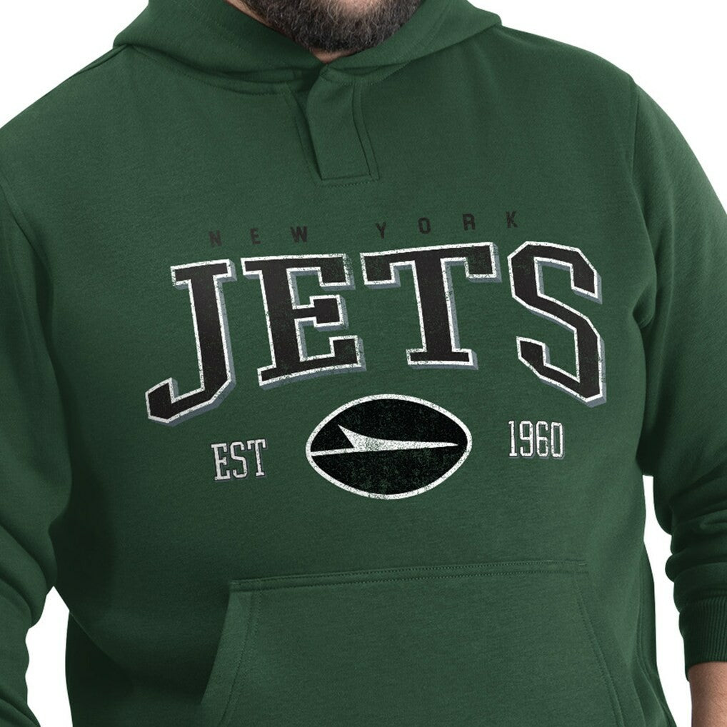 New York Jets G-III Sports by Carl Banks Adaptive Team Spirit Graphic Fleece Pullover Hoodie Green
