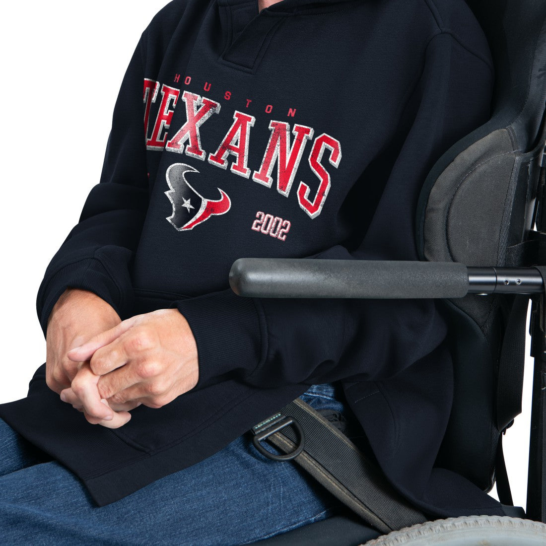 Houston Texans G-III Sports by Carl Banks Adaptive Team Spirit Graphic Fleece Pullover Hoodie Navy