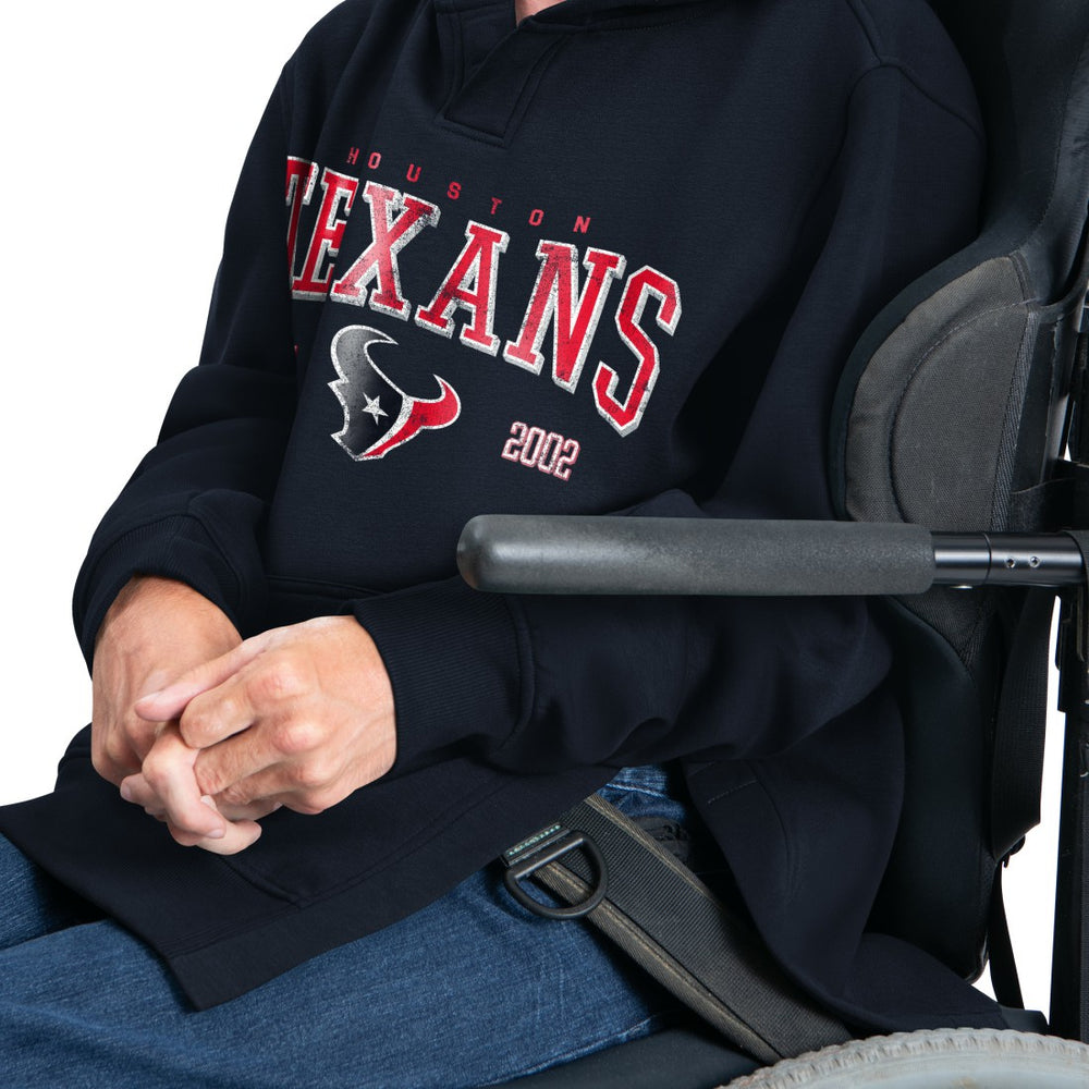 Houston Texans G-III Sports by Carl Banks Adaptive Team Spirit Graphic Fleece Pullover Hoodie Navy