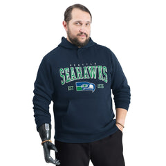 Seattle Seahawks G-III Sports by Carl Banks Adaptive Team Spirit Graphic Fleece Pullover Hoodie College Navy